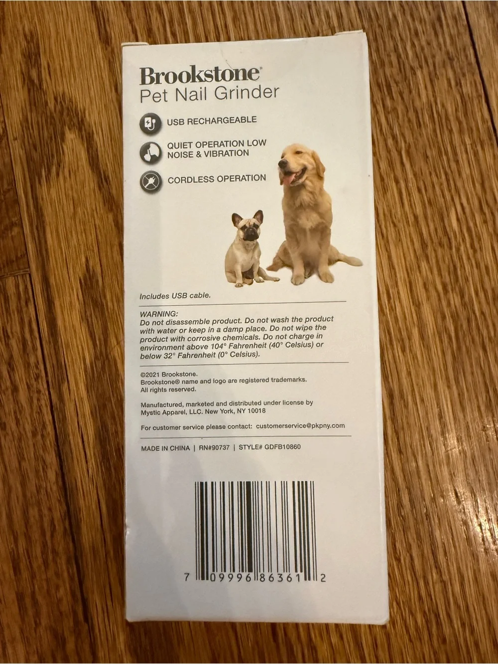 New Brookstone USB Pet Nail Grinder Dog Nail Trim Care